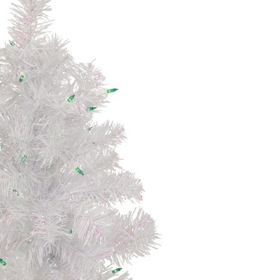 2' White Pine Artificial Christmas Tree with Green Lights
