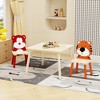 Dolonm Kids Table and Chairs Set, Toddler Wood Activity Play Table - 2 of 4