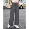 Coolmee Womens Wide Leg Sweatpants High Waisted Baggy Lounge Pants Drawstring Athletic Joggers with Pockets - 2 of 4