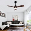TOBILI Hot sales 42 Inch Ceiling Fans with Light, Black Ceiling Fan for Patios with Light 3 Blade Modern Ceiling Fan Noiseless - 2 of 4