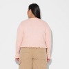Women's Crewneck Ribbed Cardigan - Wild Fable™ - 3 of 3