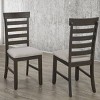 Brassex Set of 2 Ediva Dining Chairs Espresso - 2 of 4