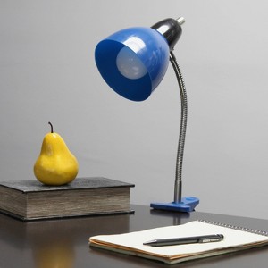 Creekwood Home 15.25" Basic Clip on Reading Light with Flexible Gooseneck Blue - 1 of 4