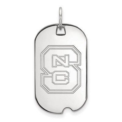Black Bow Jewelry 14k White Gold North Carolina State Wolfpack NCAA Pendant