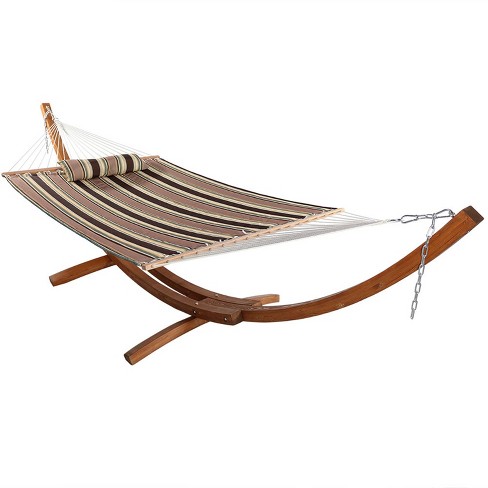 2 person hammock outlet with wooden stand