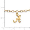 Black Bow Jewelry 14k Yellow Gold Plated Sterling Silver Alabama Crimson Tide NCAA Anklet 9 Inch - 2 of 4