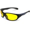 Calabria 2715 Night Driving Sunglasses in Gloss Black with Yellow Tint - 2 of 3