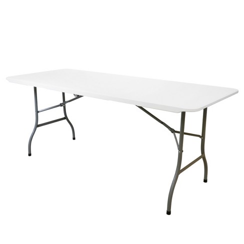 Elama 6 Foot Plastic Folding Table In White : Target