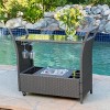 Vynxaria Bar Serving Carts, Mobile Entertaining Cart with Ice Bucket, 38.25"W x 19"D x 35.5"H - 3 of 4