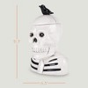 100 North Dolomite Ceramic 12 inch Halloween Cookie Jar with Airtight Lid: Kitchen Canisters, Pet Treat Containers & Fall Candy Dish, Skeleton & Crow - 2 of 4