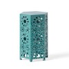 CAVINAS Modern Iron Patio Side Table with Sunburst Cut-out Pattern, Vintage Crackle Outdoor End Table, Hexagon Outdoor Accent Tables - 4 of 4