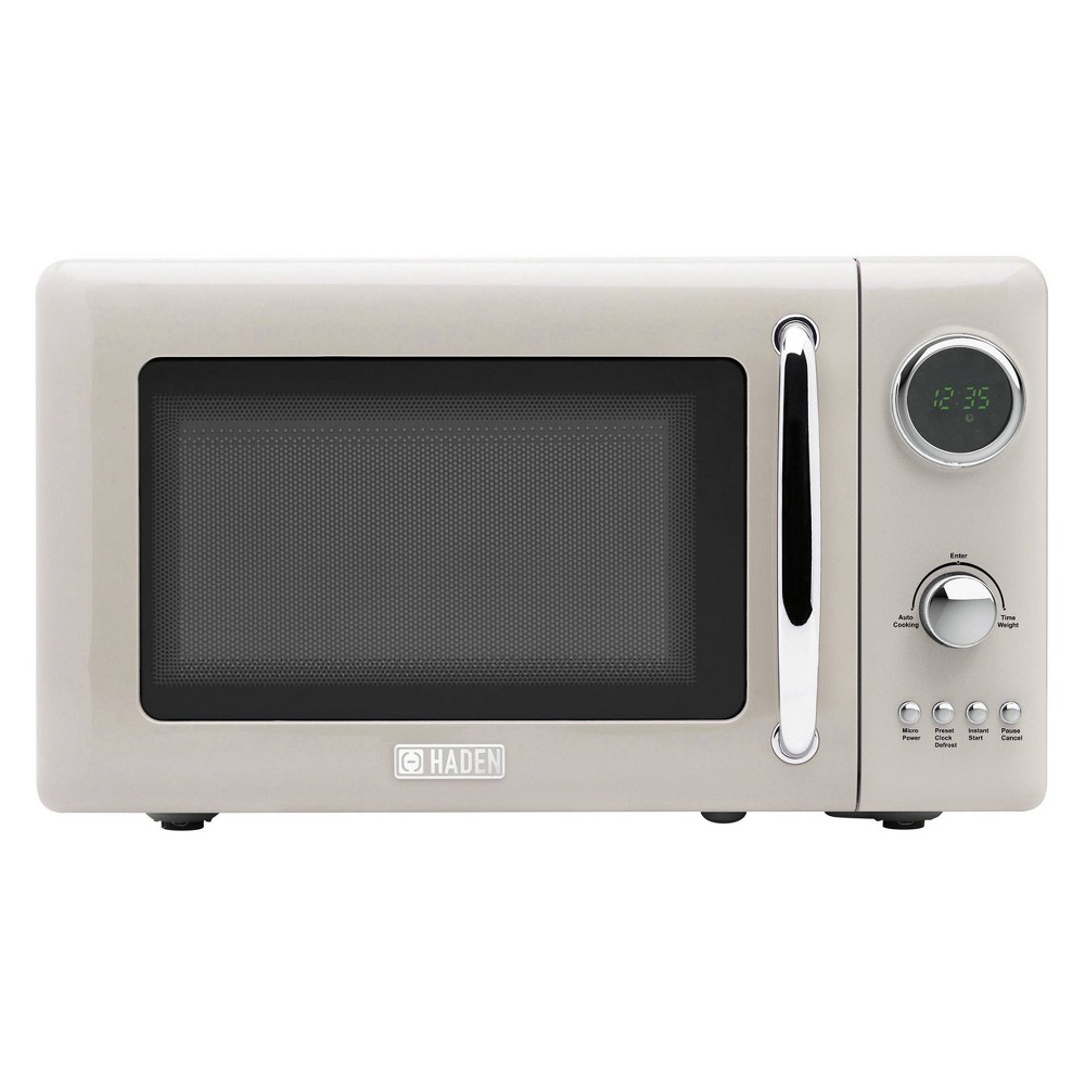 HADEN 700W Compact Countertop Microwave Over Putty