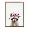 Kate & Laurel All Things Decor 18"x24" Sylvie Flower Crown Raccoon Framed Wall Art by Amy Peterson Art Studio - 2 of 4