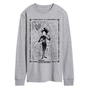 Men's - Edward Scissorhands - Frame Oversized Long Sleeve Graphic T-Shirt - 1 of 3