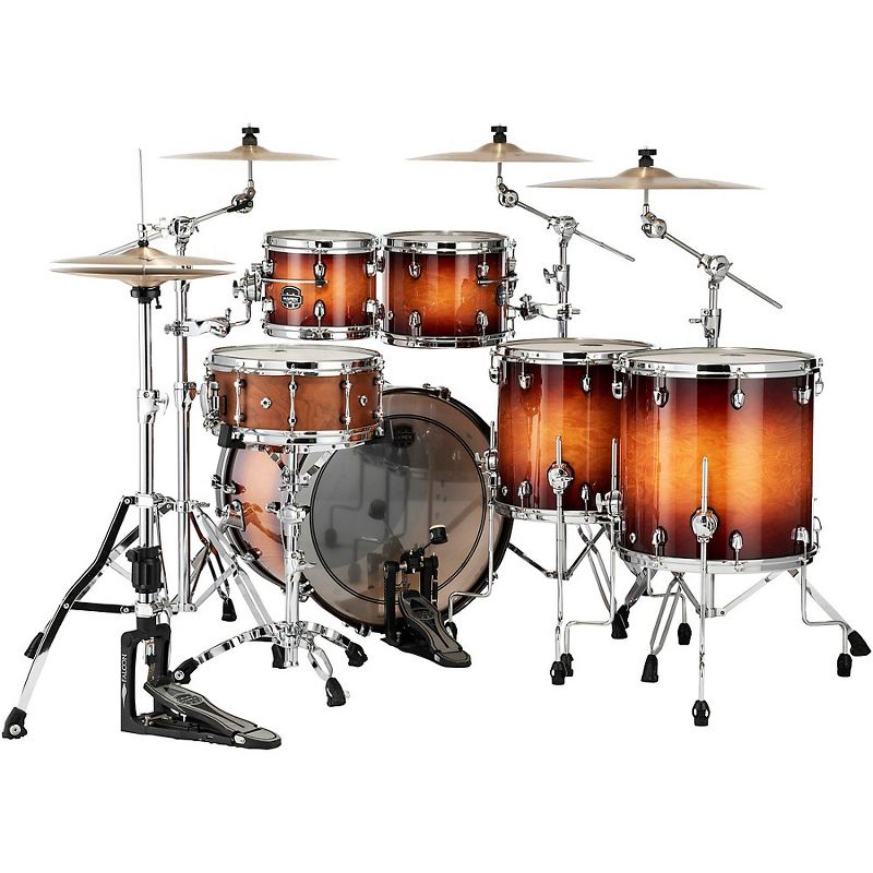 Mapex Saturn Evolution Workhorse Maple 5-Piece Shell Pack With 22" Bass Drum Exotic Sunburst, 2 of 4