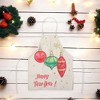 Unique Bargains Christmas Aprons Linen Beige White Red 21.65"x26.77" 1 Pcs - 2 of 4