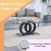 ALEXOUN 47.2 Inch Coffee Table - Modern Stylish Rectangle Glass Coffee Table with MDF Base,Clear Tempered Glass,for Living Room & Office - 4 of 4
