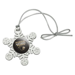 Purdue University Northwest Primary Logo Metal Snowflake Christmas Tree Holiday Ornament - 1 of 3