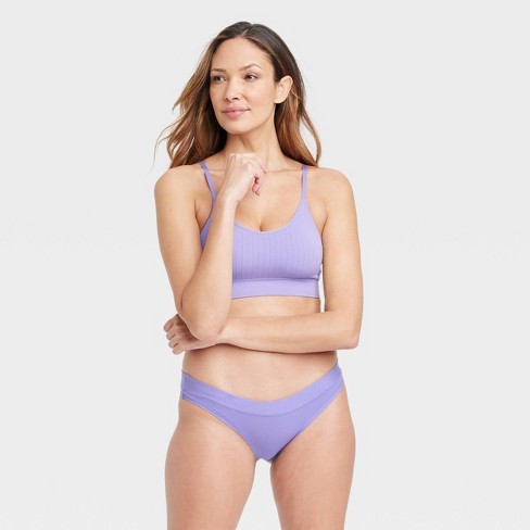 Women's Cotton Stretch Bikini Underwear - Auden™ Lilac Purple M