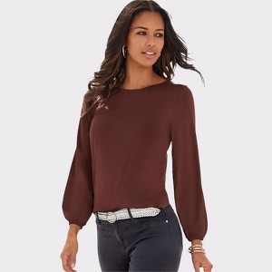 Women's Casual Long Sleeve Top - LASCANA - 1 of 4