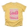 Simply Sage Market See The Good Checkered Garment Dyed Tee - 2 of 4