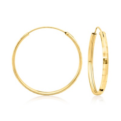 Ross-Simons Italian 18kt Gold Over Sterling Hoop Earrings