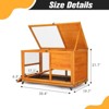 AZL1 Life Concept Pet Crates and Houses 2-Tier Rabbit Hutch, Bunny Cage with Run, Openable Roof, Pet House for Guinea Pigs, Orange, 21.9"*58.9"*28.5" - 3 of 4