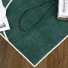 Acekool Modern Geometric Small Flower Area Rug Collection, 1200gsm Washable Foldable, Soft Touch, Non Slip Backing, Orange Blue Green Gray - 3 of 4