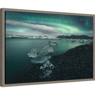 Jokulsarlon Iceland Landscape Framed Canvas Wall Art