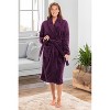 ADR Women's Plush Robe, Women's Plush Bathrobe, Fuzzy Pink Purple Comfy Robe Woman - 2 of 4