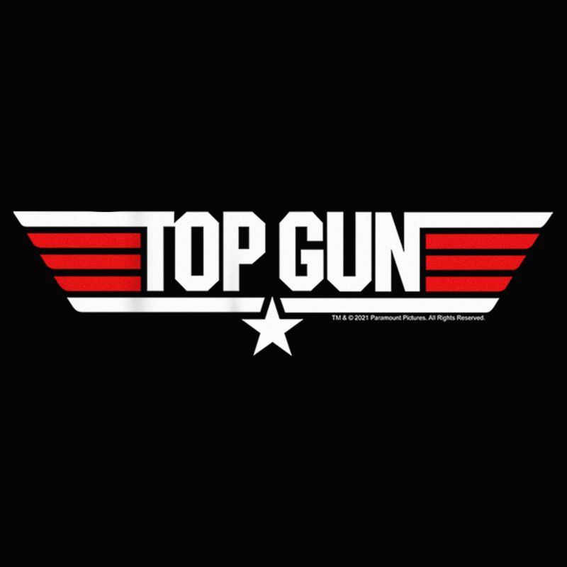 Juniors Womens Top Gun Red and White Movie Logo Racerback Tank Top, 2 of 6