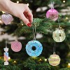 Aoibox 48 Pack Macaron Shatterproof Christmas Ornaments Set Assorted Shapes Candy Snowflake Donut for Tree Party Holiday Decor - 4 of 4