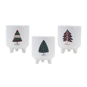 Melrose Footed Pine Tree Planter (Set of 3) - 1 of 4