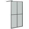 VidaXL Walk-in Shower Screen 39.4 in.x76.8 in. Dark Tempered Glass - 2 of 4