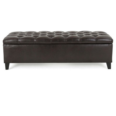 Target cheap leather bench