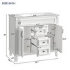 NicBex 35.9" Bathroom Vanity with Sink, Bathroom Storage Cabinet, 2 Spacious Drawers and 2 Cabinet Doors with Shelf for Bathroom - 3 of 4