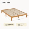 AZL1 Life Concept Beds Minimalist Full Size Wood Platform Bed, Natural Pine Frame with Sturdy Slat Support for Bedroom, Beige, 74.4"*53.5"*12" - 3 of 4