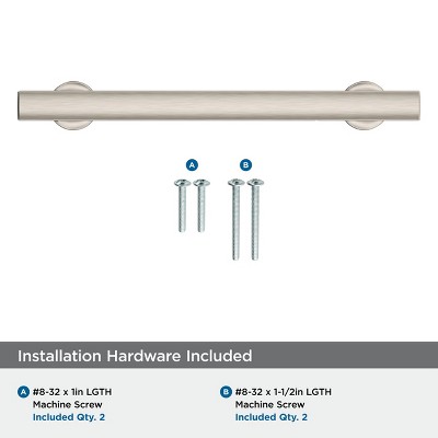 Satin Nickel 5-1/16 Inch Modern Cabinet Pull