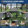 Nasitip XL Aluminum Catio with Weatherproof Roof, Multi-Level Cat Enclosure with Walkways & Condo for Outdoor Cats - 3 of 4