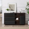 NicBex Sideboard Buffet Cabinet Classic Style Storage Cabinet with 2 Drawers Cabinet with Open Space Kitchen Pantry for Dining Room - 2 of 4