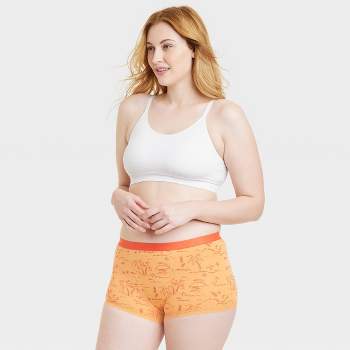 Women's Mesh High Cut Briefs - Auden™ Orange XL