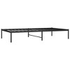 vidaXL Bed Frame Metal Platform Bed Base Mattress Foundation for Home Bedroom - Twin Black without headboard - 2 of 4