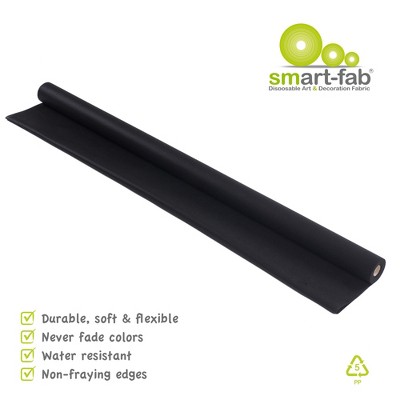 Jet Black Non-Woven Fabric Roll for Outdoor Projects, 48" x 40'