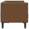 vidaXL Brown Faux Suede Chesterfield Sofa - 2-Seater, Button-Tufted Upholstery, Stain-Resistant, 68.5" x 29.3" x 27.8" - 4 of 4