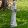 Northlight 23.5" Speckled Ivory St. Francis of Assisi Religious Bird Feeder Outdoor Garden Statue - 2 of 4