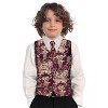 Gioberti Boy's 4pc Paisley Vest Set - 4 of 4