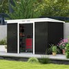 Outsunny Metal Garden Storage Shed Tool House with Sliding Door Spacious Layout & Durable Construction for Backyard, Patio, Lawn - 2 of 4