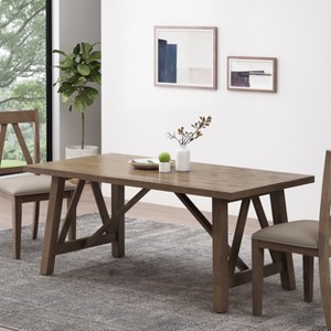 XIYUYE Dining Table Modern Rectangle Dining Table with Wooden Legs for Kitchen - 1 of 4