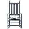 vidaXL Solid Poplar Wood Vintage-Style Rocking Chair - Comfortable Seating with Curved Seat - Gray - Easy Assembly Required - 2 of 4