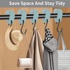 Unique Bargains Multi-Purpose Leather Metal Loop Coat S Hooks  for Wardrobe Clothes Rail Kitchen Bathroom 5Pcs - 4 of 4